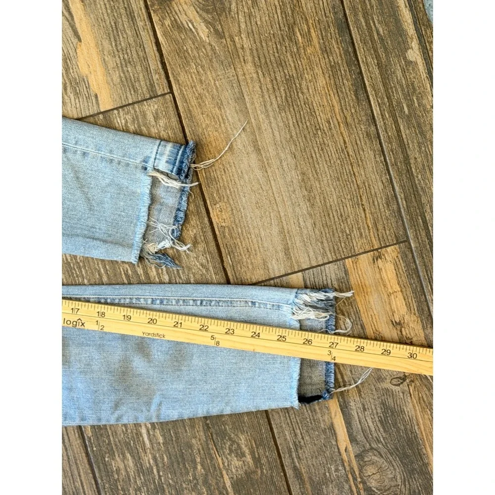 Rag & Bone Jean Capri Wiley Light Wash Raw Step Hem Slim Cropped Jeans Size 25